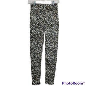 NWT American Eagle Jeans Hi-Rise Jegging Leopard Animal Print Size 00
